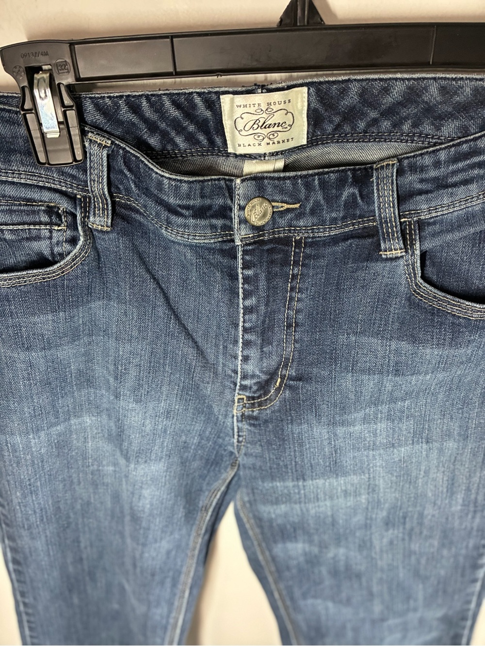 White House Black Market Women's Blue Straight Leg Jeans - Picture 3 of 7